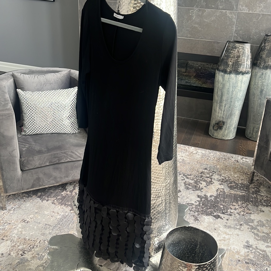 A Black Linea Donani Little Black Dress With Special Effects Like New!!!!